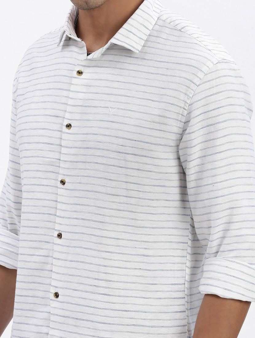 men striped long sleeve casual shirt - 21562529 - Standard Image - 5