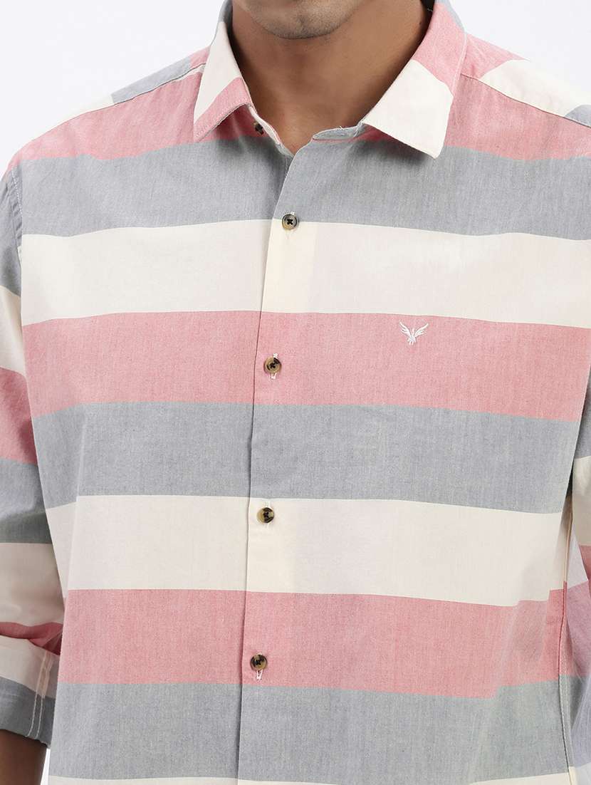 men striped long sleeve casual shirt - 21562531 -  Standard Image - 5