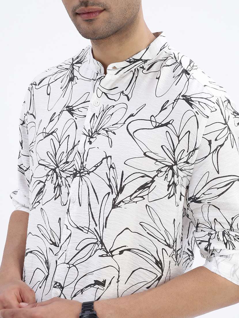 men floral long sleeve casual shirt - 21562532 -  Standard Image - 5