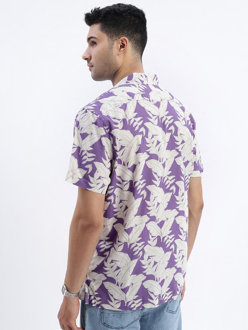 men printed short sleeve casual shirt - 21562534 - Standard Image - 3