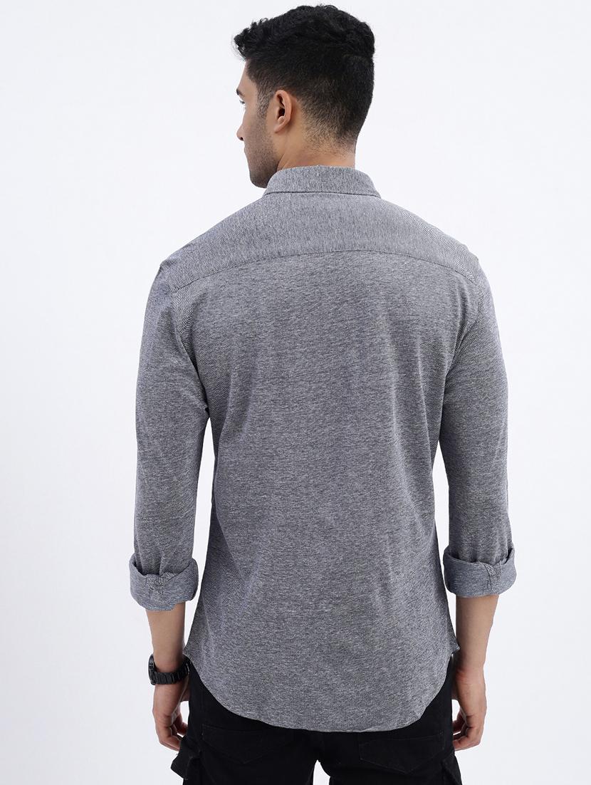 men solid long sleeve casual shirt - 21562535 - Standard Image - 3