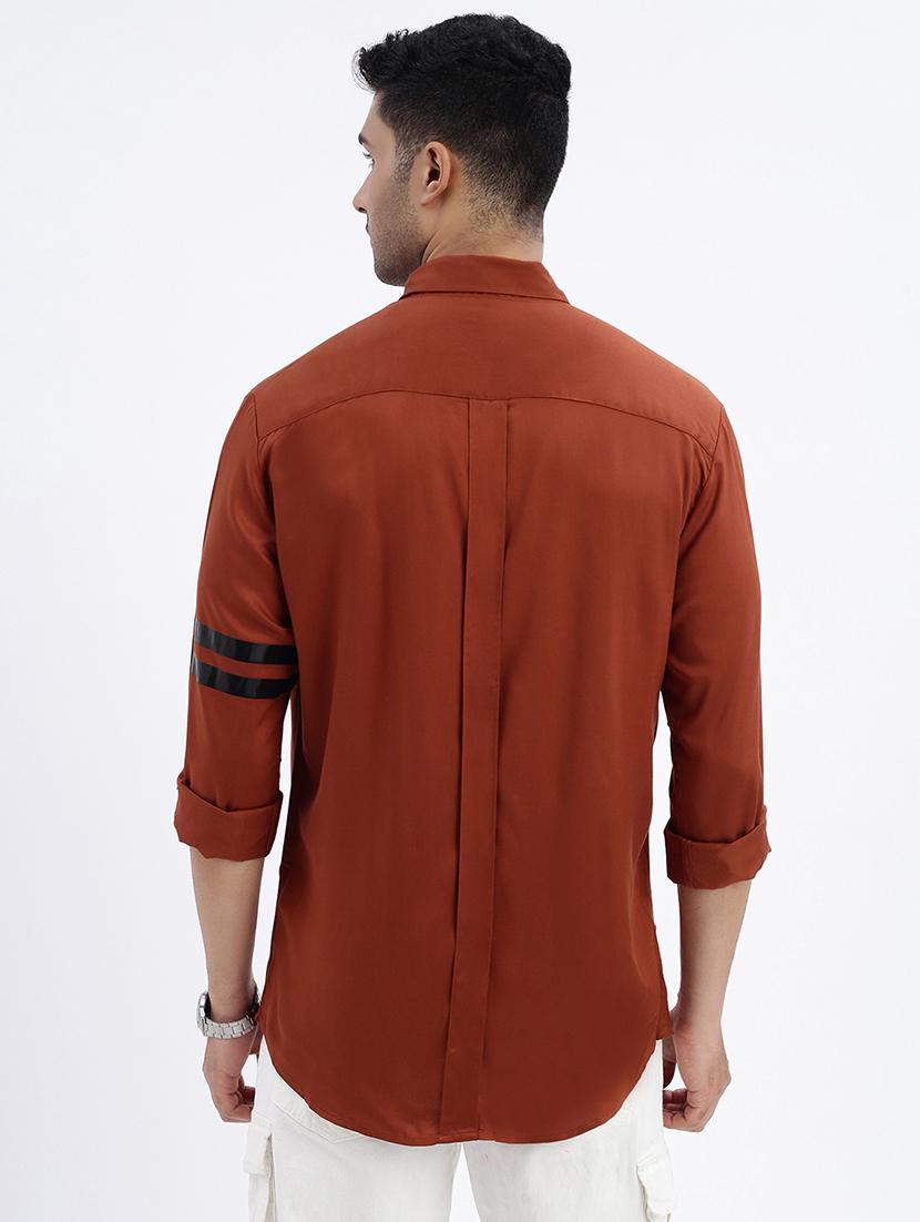 men solid long sleeve casual shirt - 21562536 - Standard Image - 3