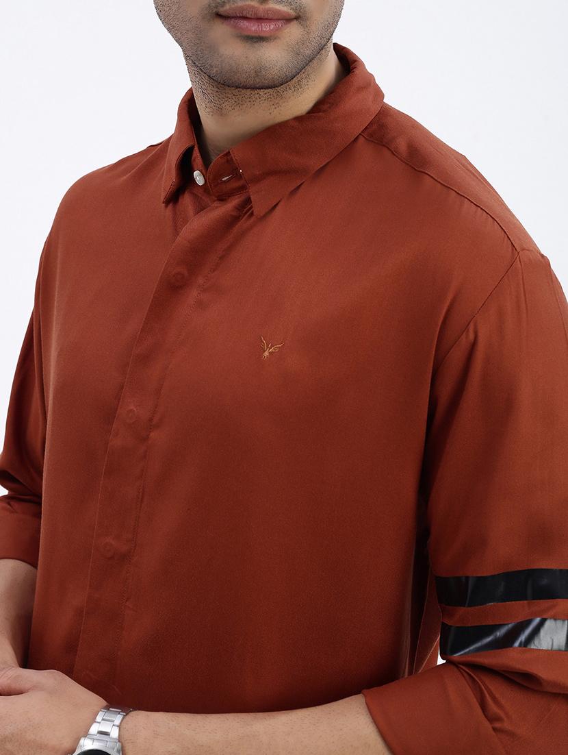 men solid long sleeve casual shirt - 21562536 - Standard Image - 5