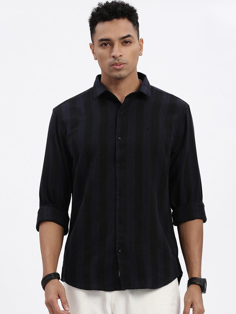 men striped long sleeve casual shirt - 21562537 - Zoom Image - 0