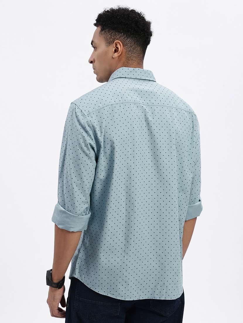 men printed long sleeve casual shirt - 21562542 -  Standard Image - 3