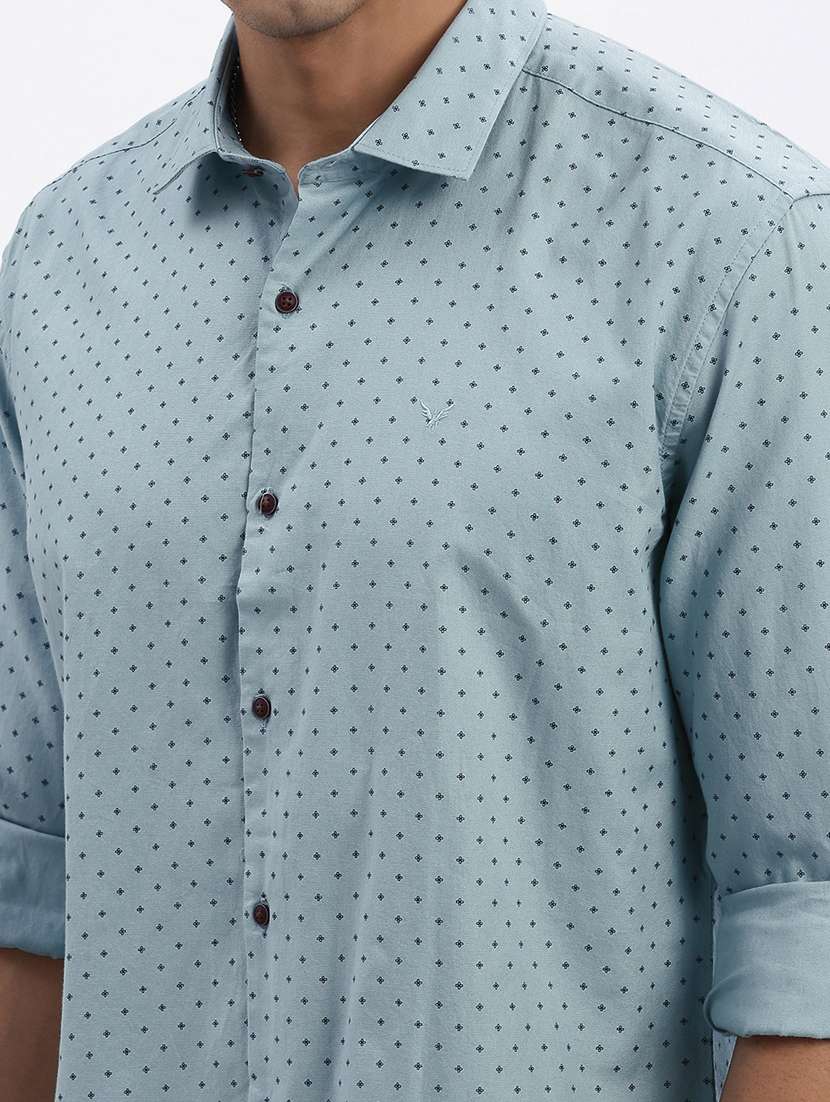 men printed long sleeve casual shirt - 21562542 -  Standard Image - 5