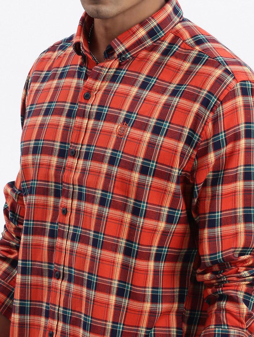 men checkered long sleeve casual shirt - 21562543 - Standard Image - 5