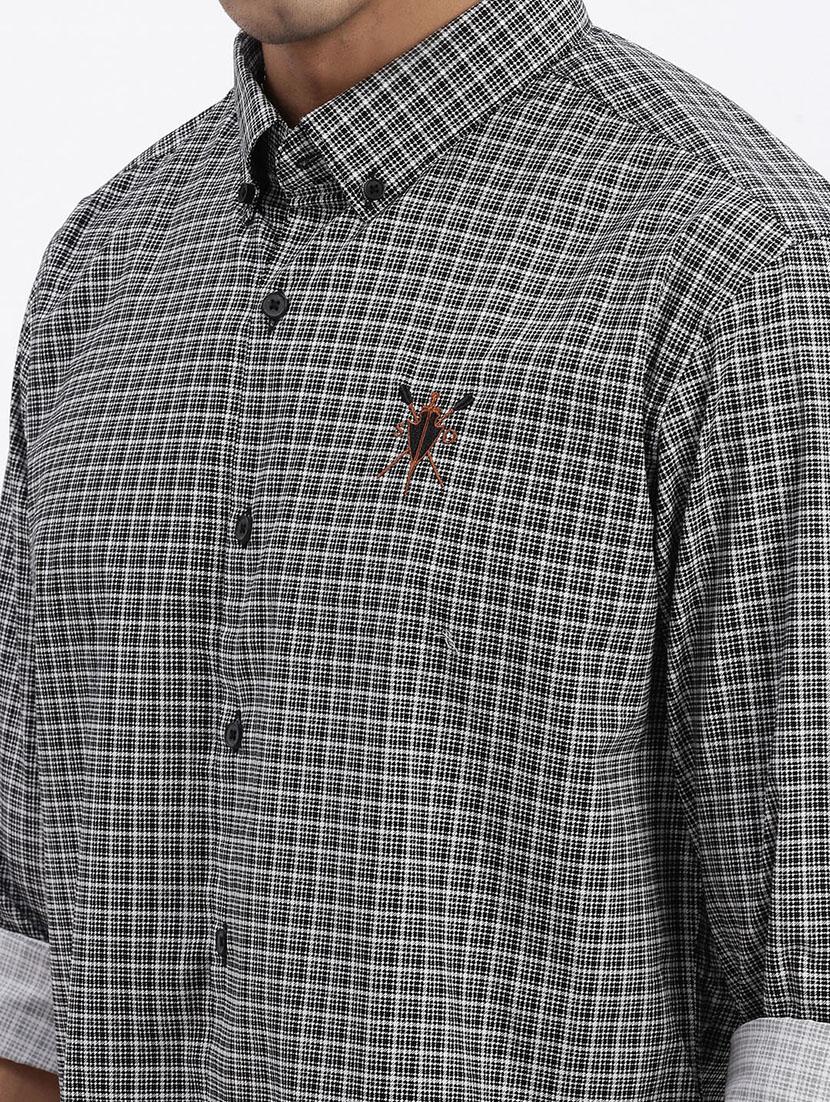 men checkered long sleeve casual shirt - 21562546 - Standard Image - 5