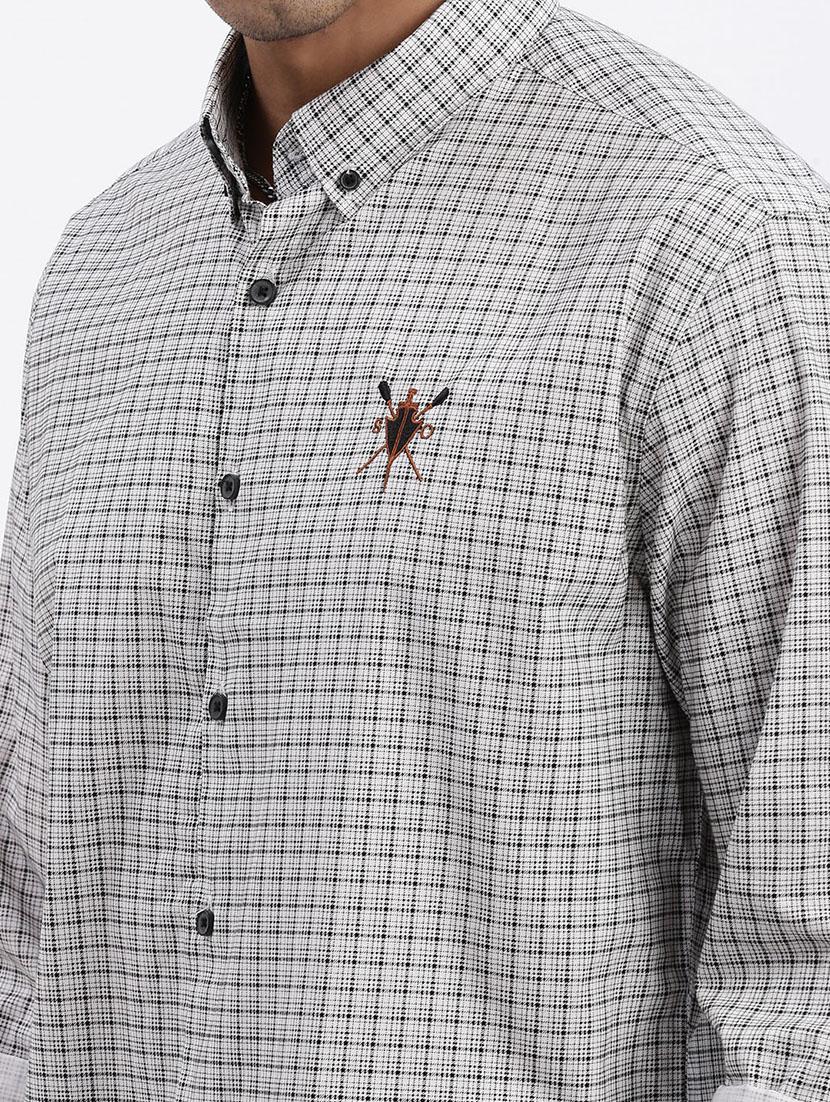 men checkered long sleeve casual shirt - 21562547 - Standard Image - 5