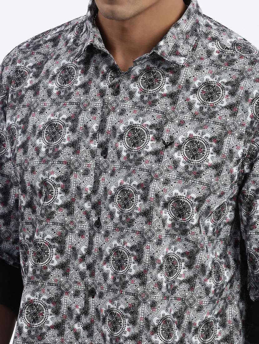 men printed long sleeve casual shirt - 21562548 -  Standard Image - 5