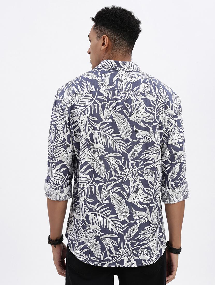 men printed long sleeve casual shirt - 21562549 - Standard Image - 3