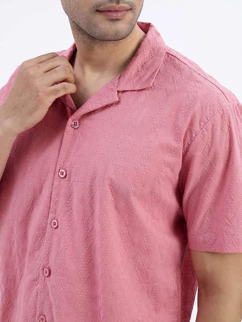 men  solid with work short sleeve casual shirt - 21562550 -  Standard Image - 5