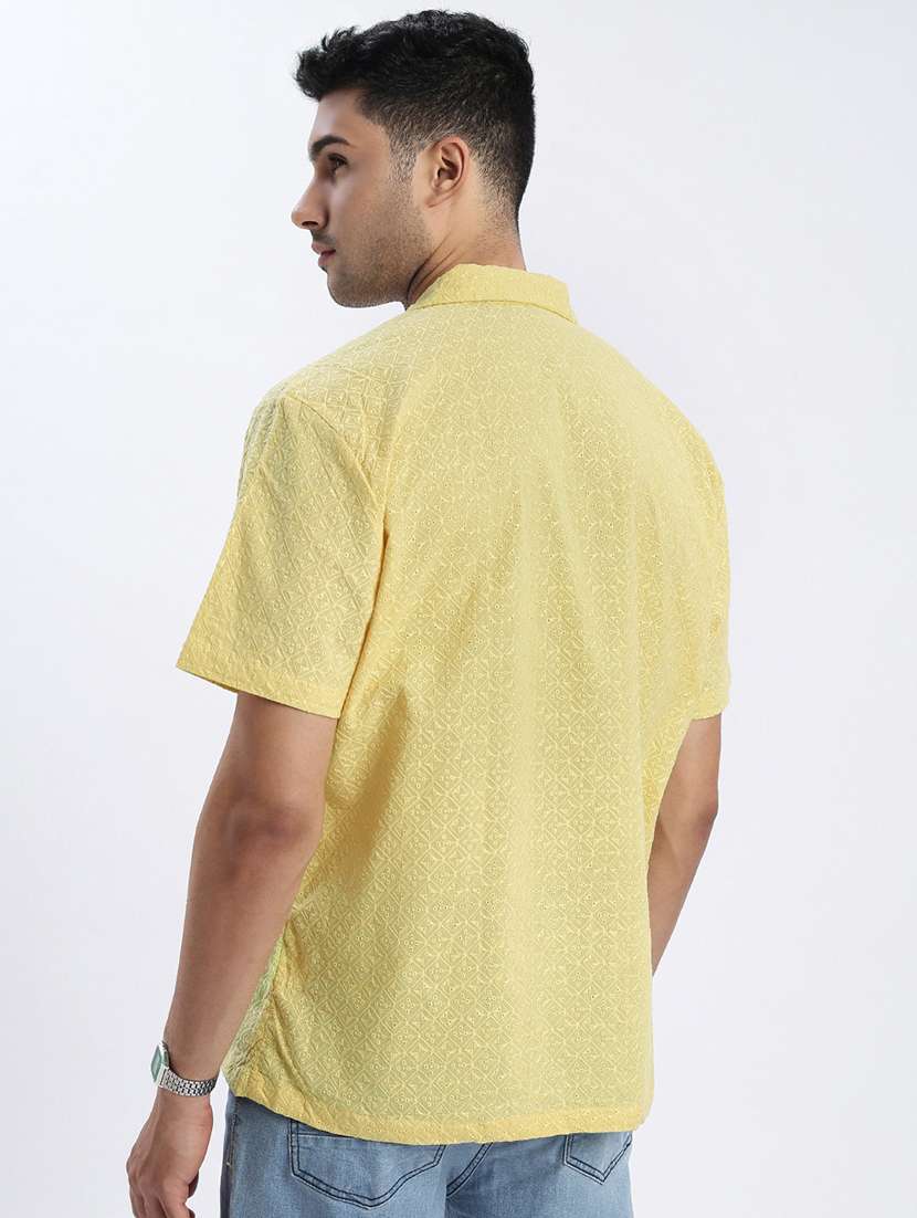 men solid with work short sleeve casual shirt - 21562552 -  Standard Image - 3