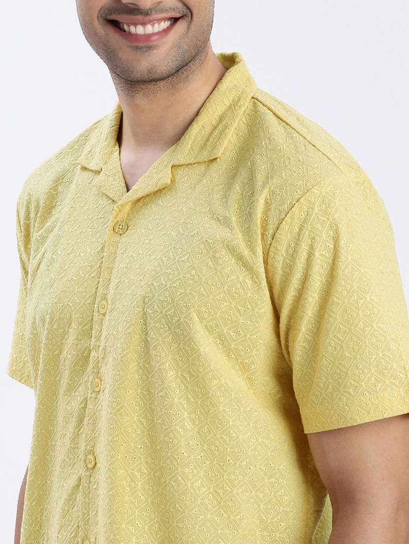 men solid with work short sleeve casual shirt - 21562552 -  Standard Image - 5