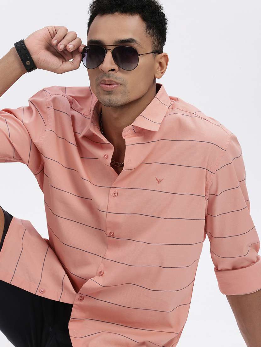men striped long sleeve casual shirt - 21562553 -  Standard Image - 3