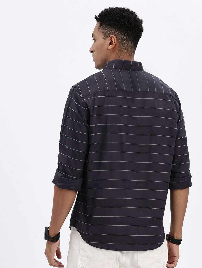 men striped long sleeve casual shirt - 21562554 -  Standard Image - 3