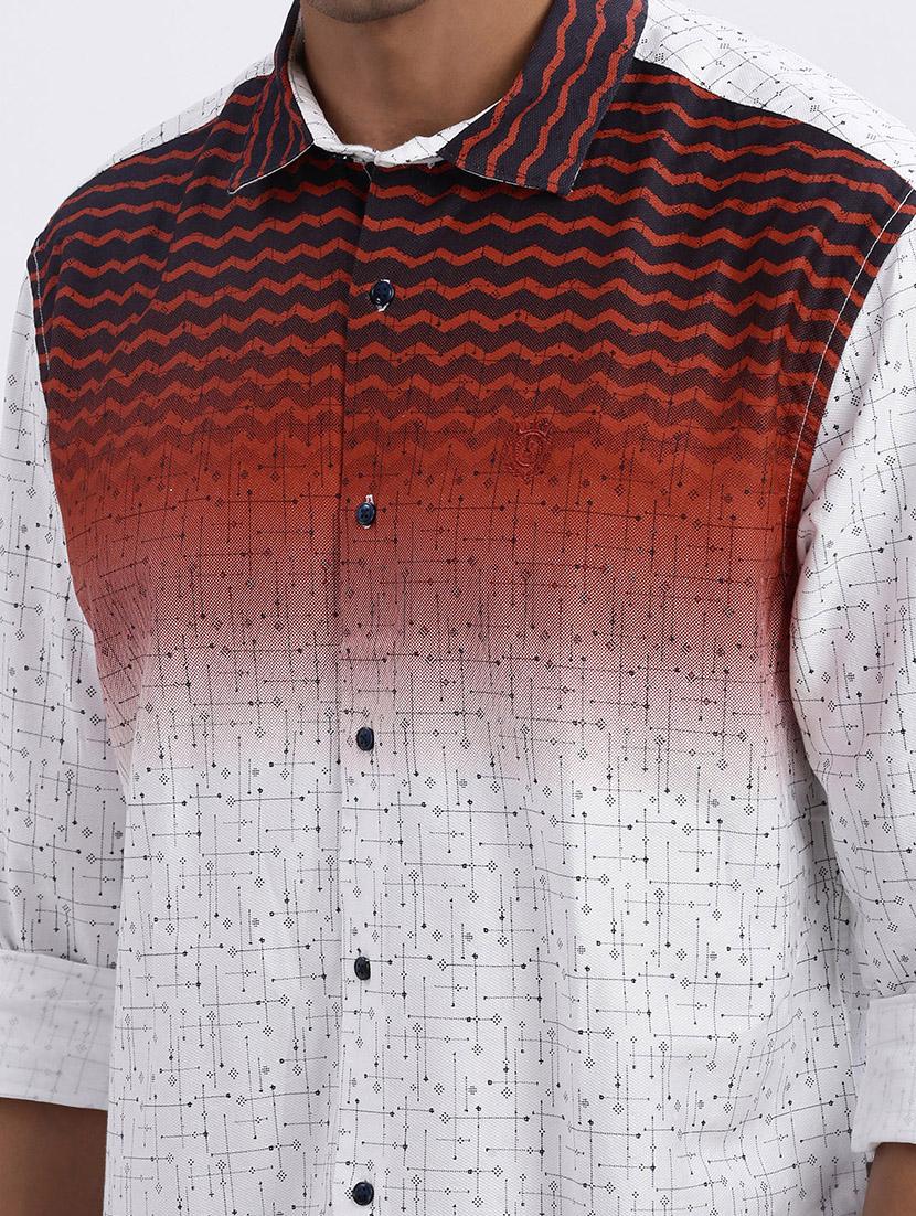 men printed long sleeve casual shirt - 21562561 - Standard Image - 5