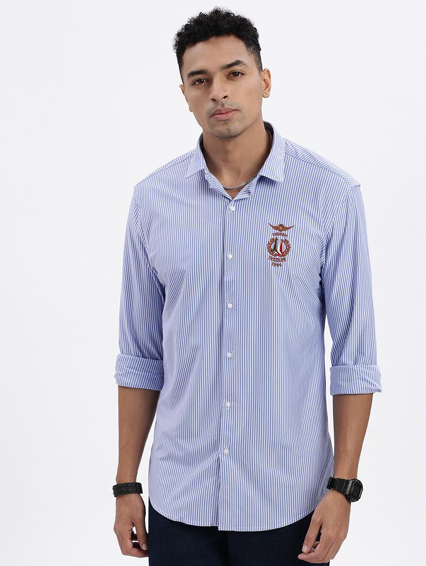 men striped long sleeve casual shirt - 21562564 - Zoom Image - 0