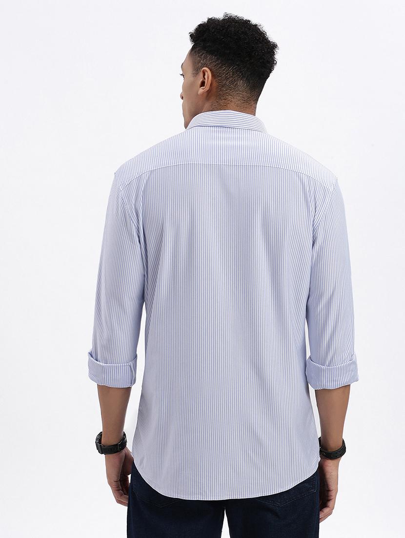 men striped long sleeve casual shirt - 21562565 - Standard Image - 3