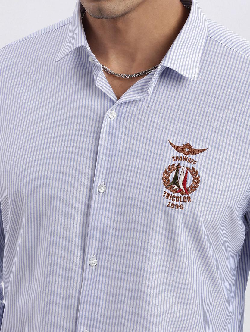 men striped long sleeve casual shirt - 21562565 - Standard Image - 5