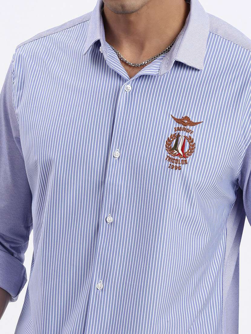 men striped long sleeve casual shirt - 21562568 - Standard Image - 5