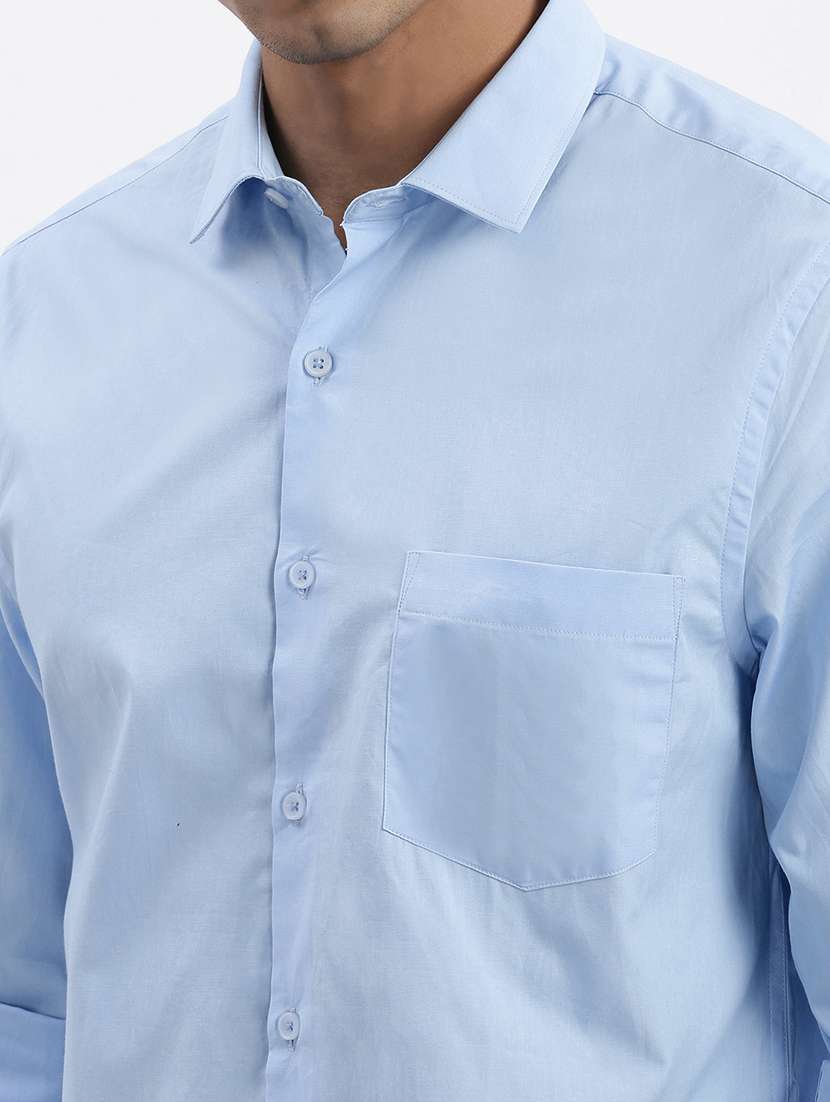 men solid long sleeve casual shirt - 21562569 -  Standard Image - 5