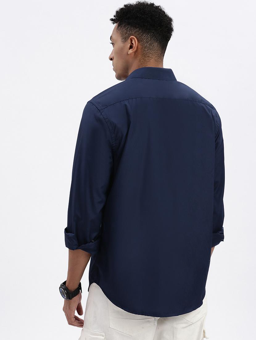 men solid long sleeve casual shirt - 21562571 - Standard Image - 3
