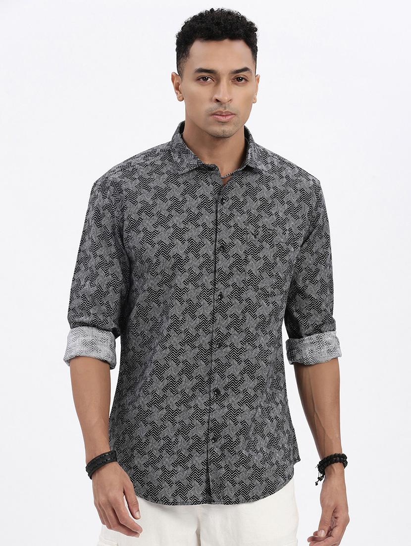 men regular fit long sleeve casual shirt - 21562574 -  Zoom Image - 0
