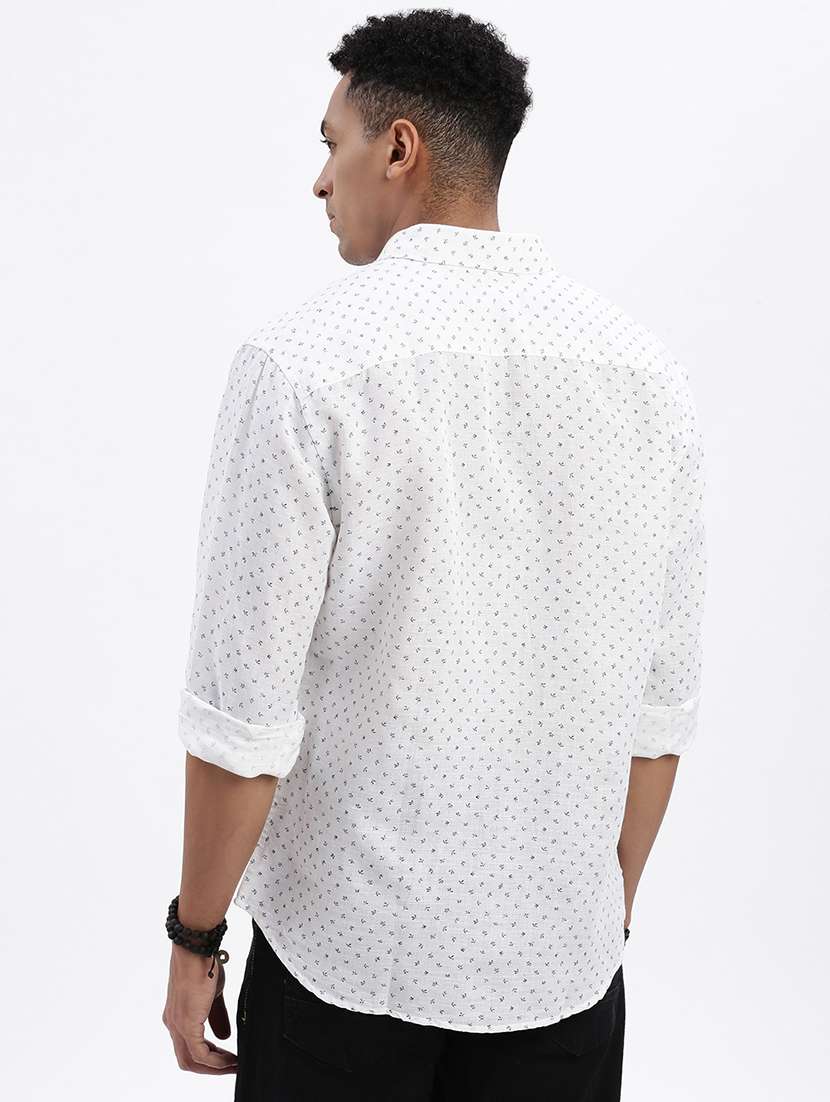 men printed long sleeve casual shirt - 21562576 -  Standard Image - 3