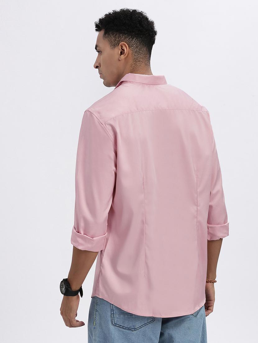 men solid long sleeve casual shirt - 21562579 - Standard Image - 3
