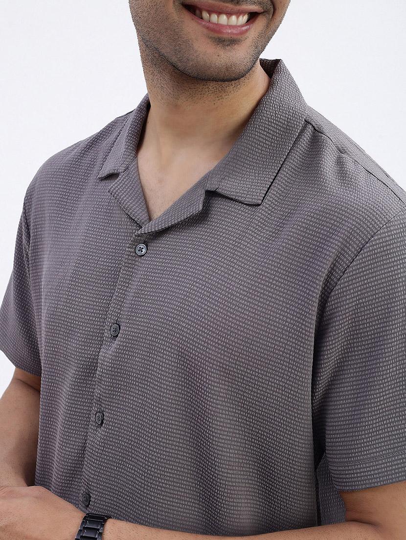 men self design short sleeve casual shirt - 21562582 - Standard Image - 5