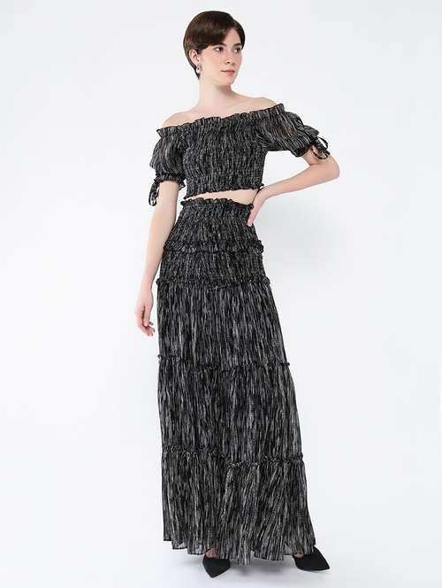 women printed top and skirt co-ord set - 21562599 -  Standard Image - 0