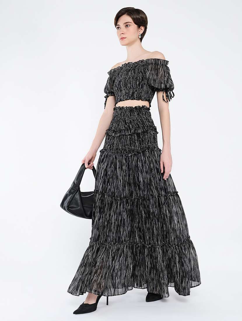 women printed top and skirt co-ord set - 21562599 -  Standard Image - 3