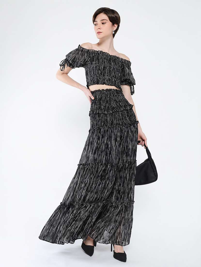 women printed top and skirt co-ord set - 21562599 -  Standard Image - 5