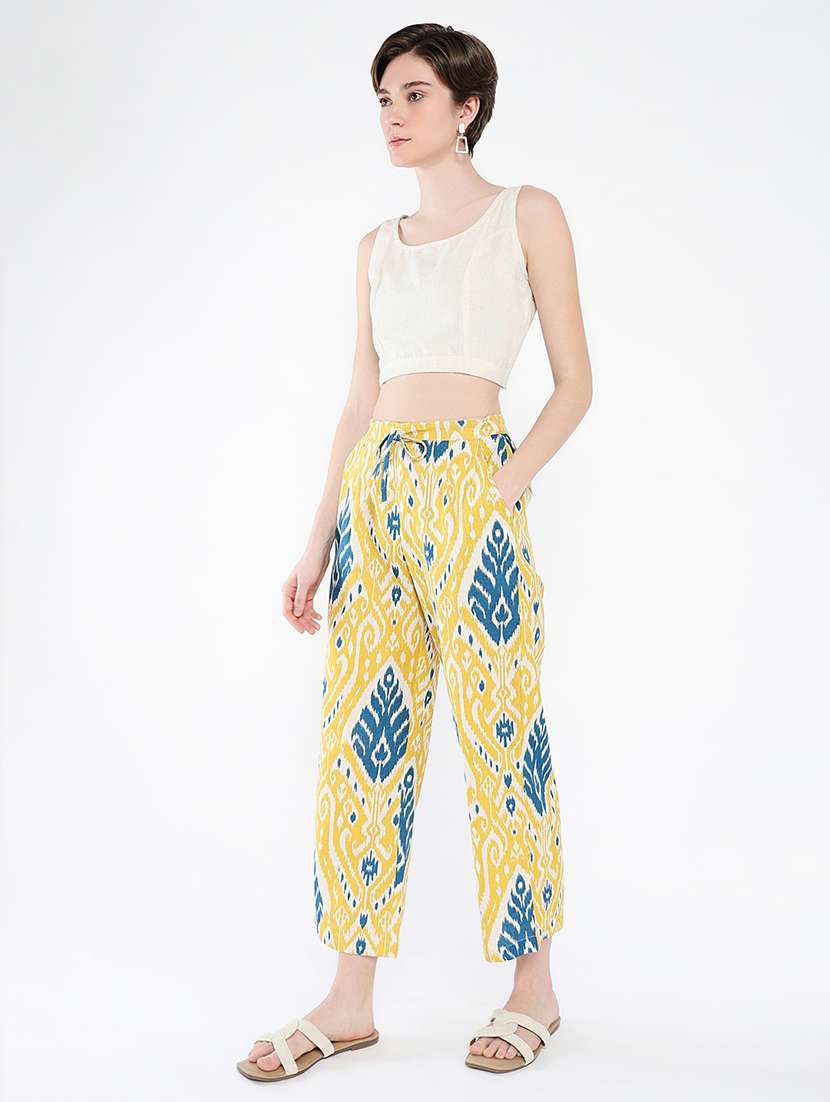 women peinted top and trouser with jacket co-ord set - 21562601 - Standard Image - 5