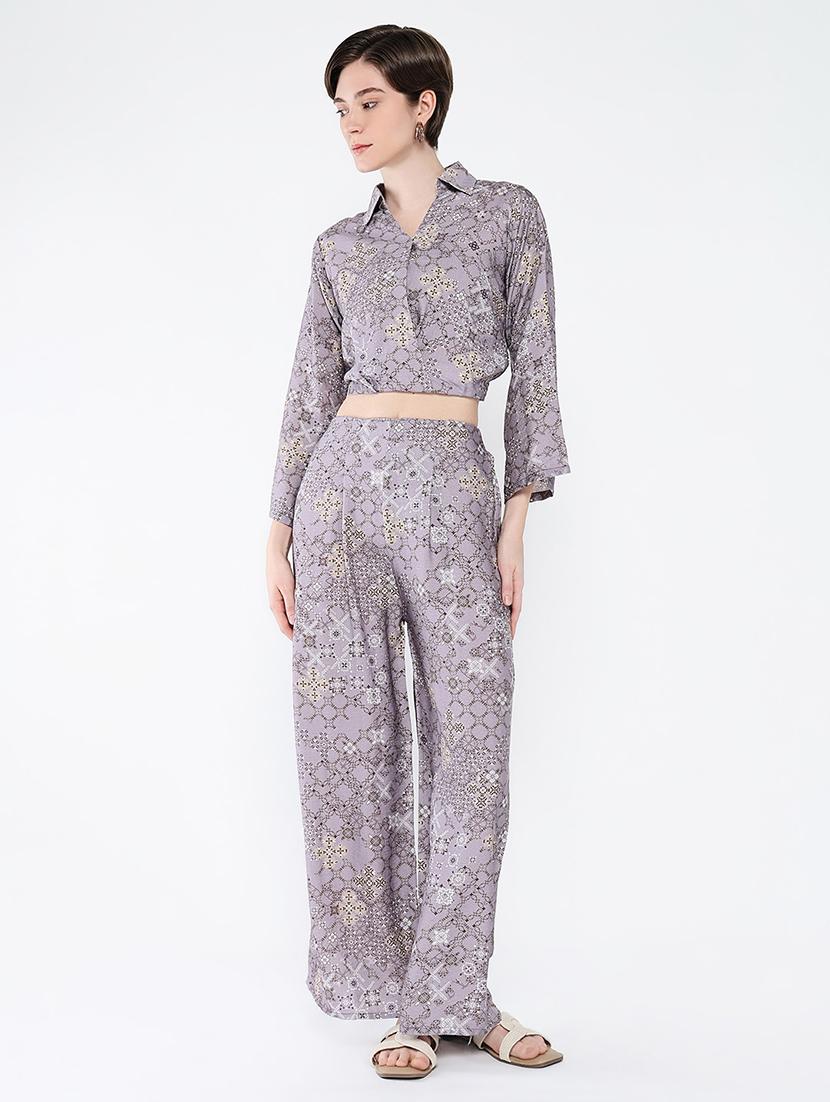 women printed top and trouser co-ord set - 21562621 - Zoom Image - 0