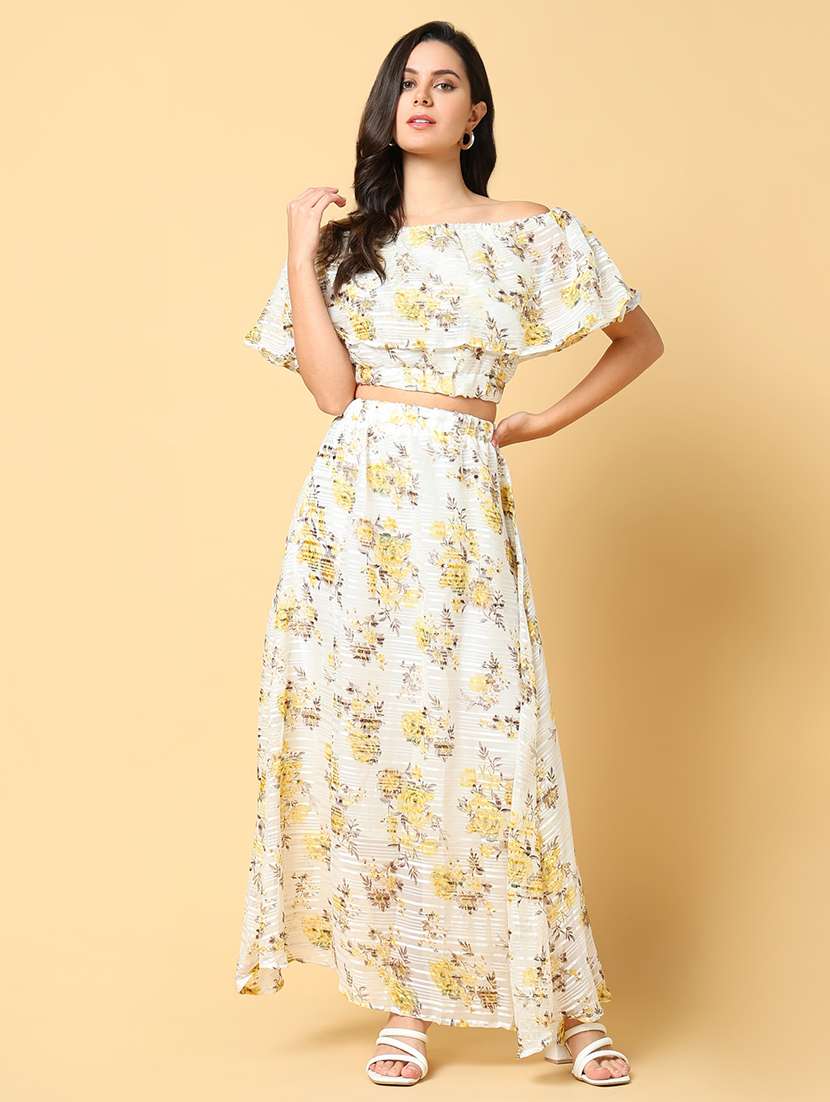 women printed top and skirt co-ord set - 21562624 -  Zoom Image - 0