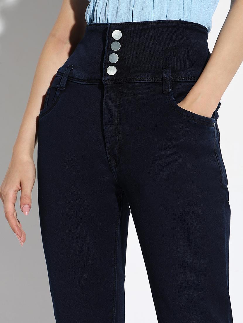 women solid high rise slim fit jeans - 21562713 - Standard Image - 5