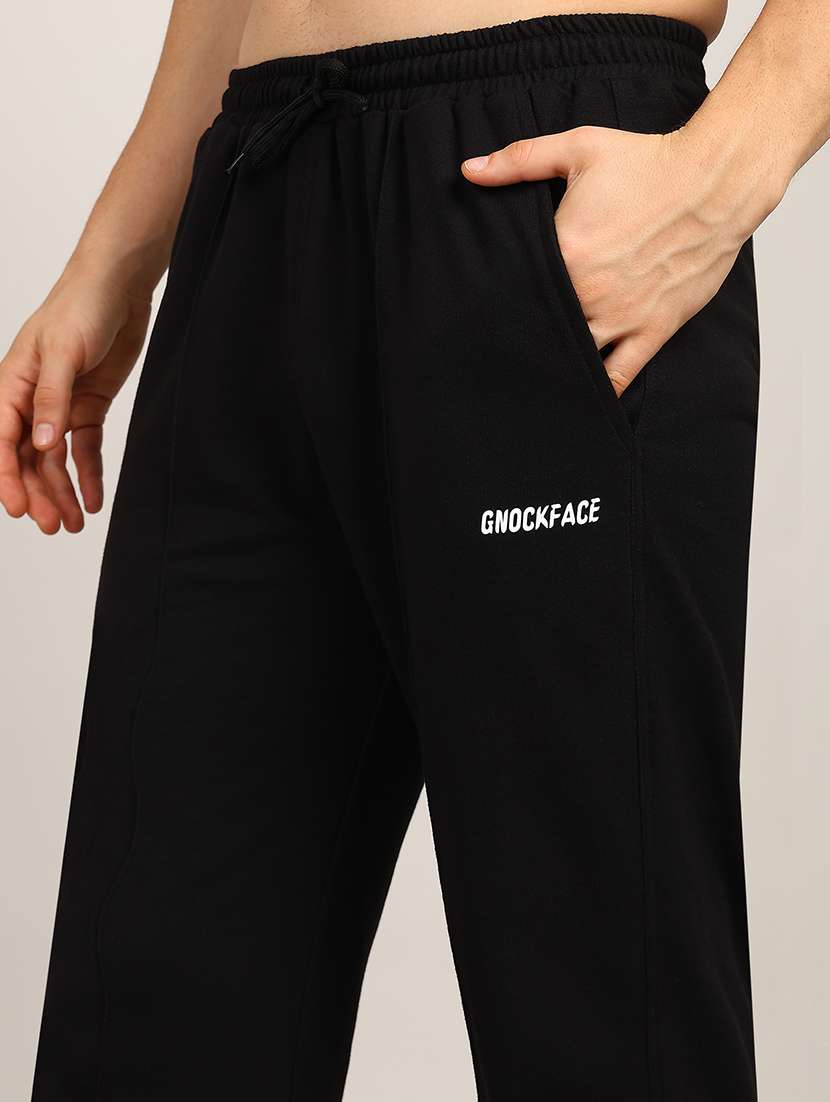 men solid loose fit full length track pant - 21562857 - Standard Image - 3