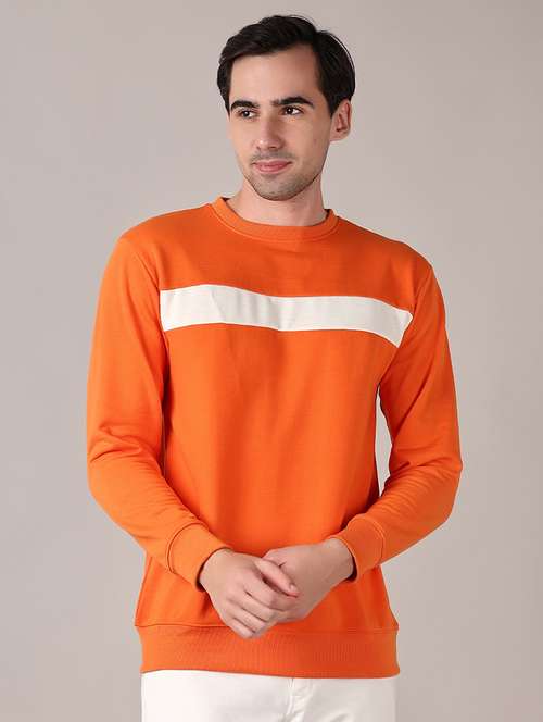 men long sleeves color block sweatshirt - 21562871 -  Standard Image - 0