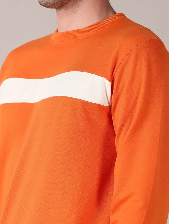 men long sleeves color block sweatshirt - 21562871 -  Standard Image - 5