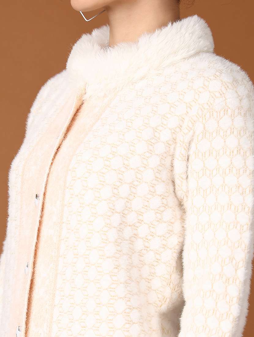 women self design long sleeve cardigan - 21562891 -  Standard Image - 5