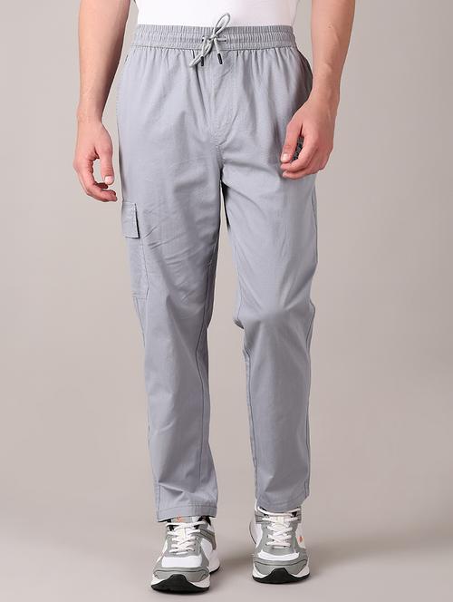 light grey twill cargos - 21562969 - Standard Image - 0