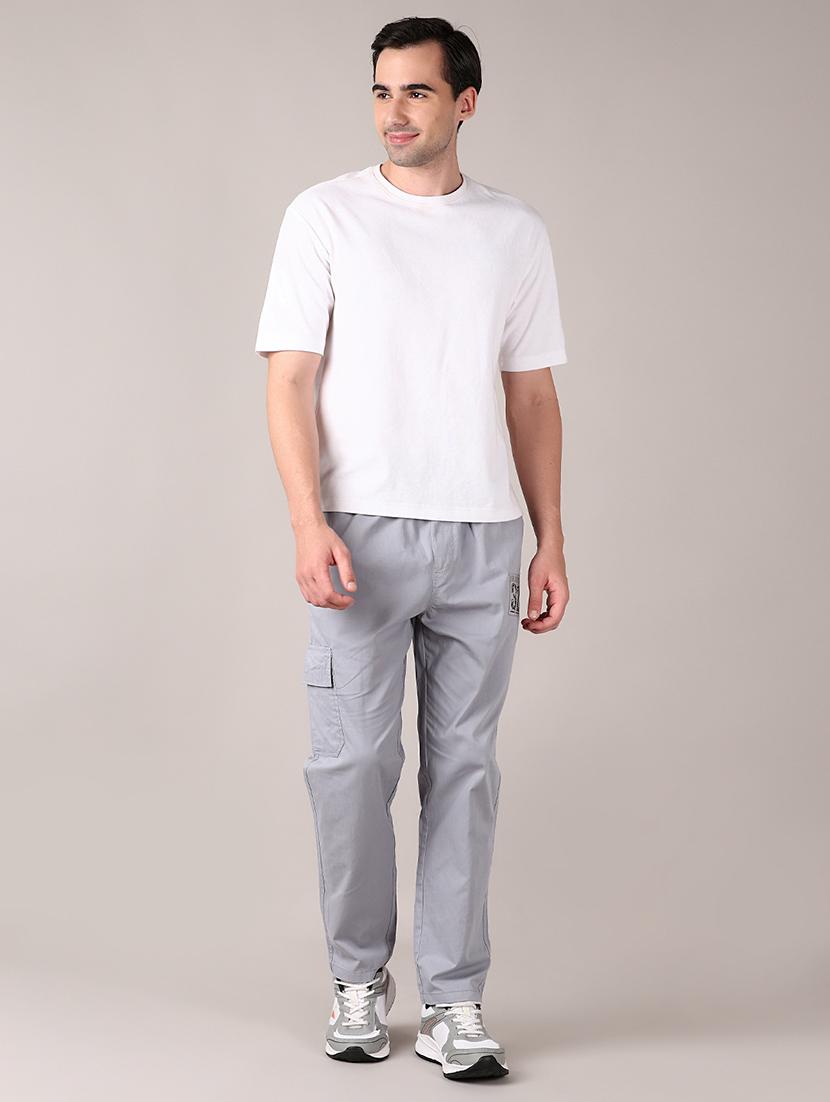light grey twill cargos - 21562969 - Standard Image - 5