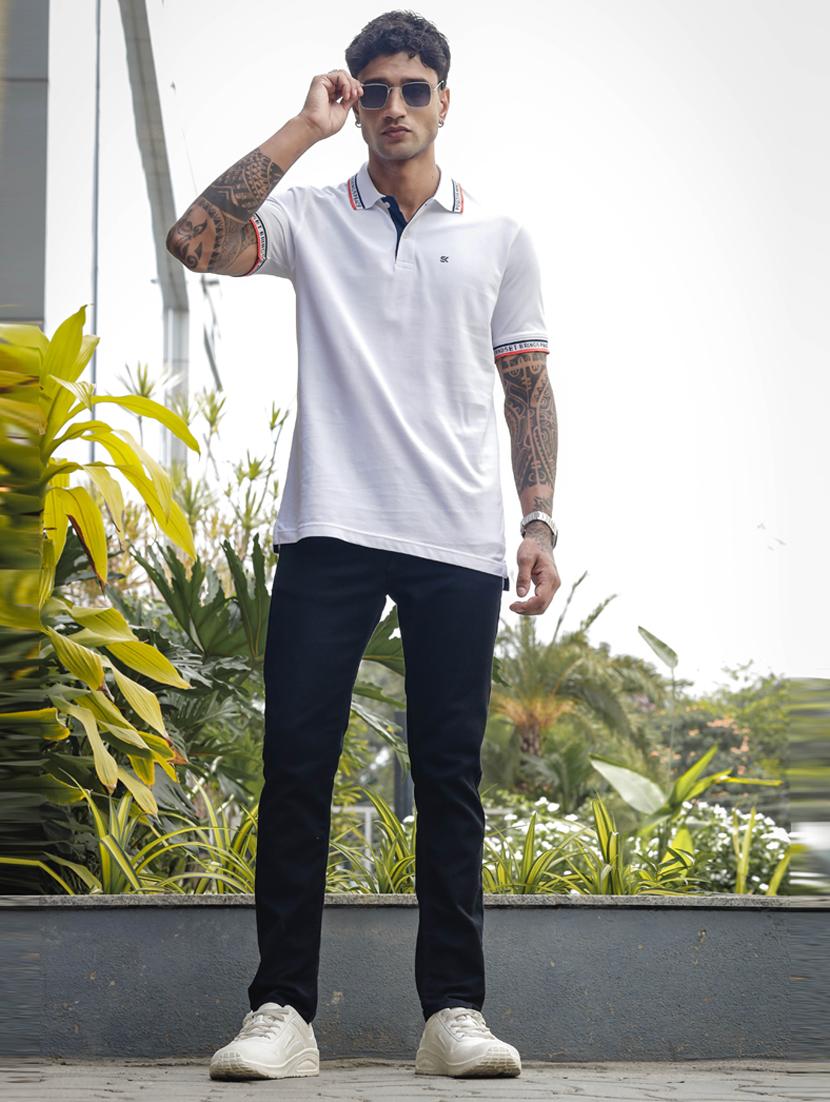 men solid short sleeves polo t-shirt - 21563326 - Standard Image - 3