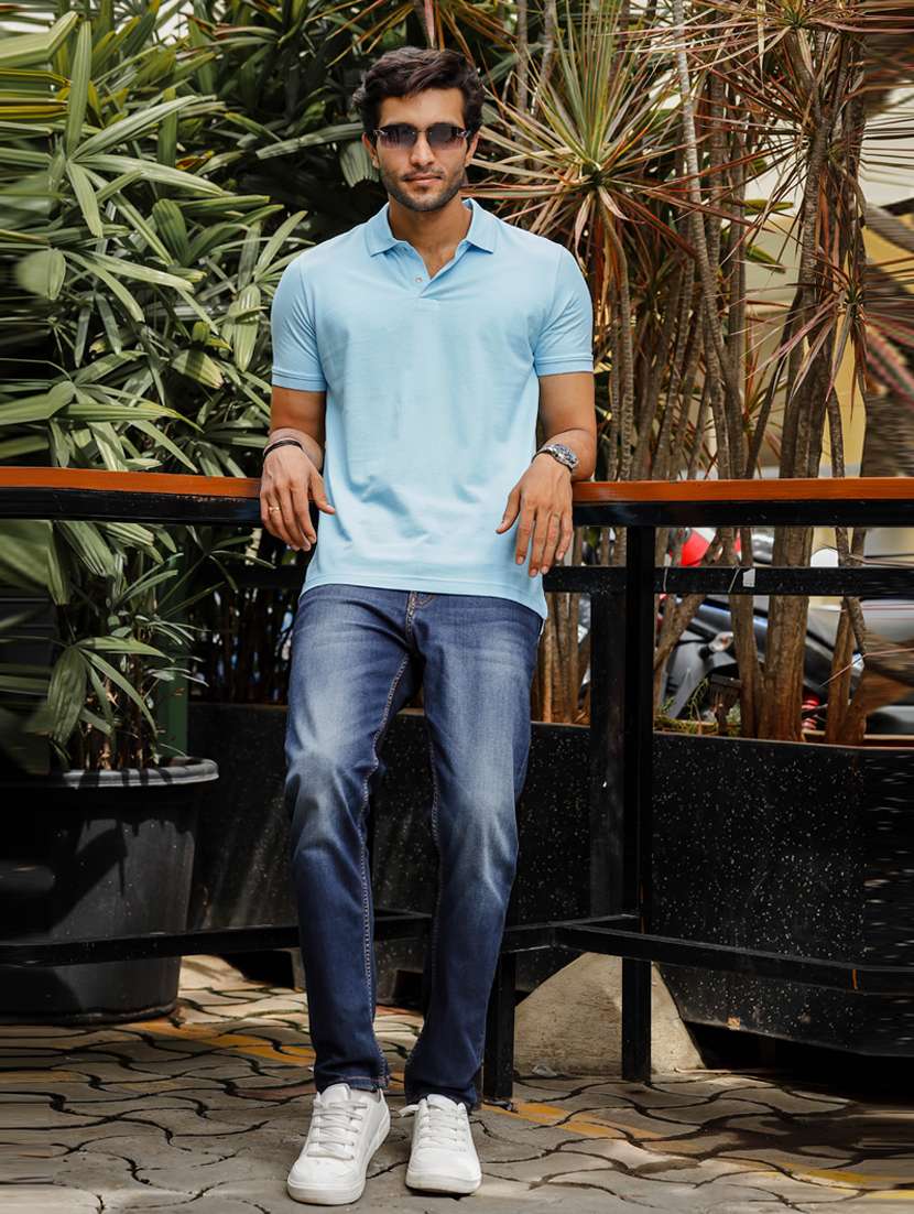 men solid short sleeves polo t-shirt - 21563331 - Standard Image - 3
