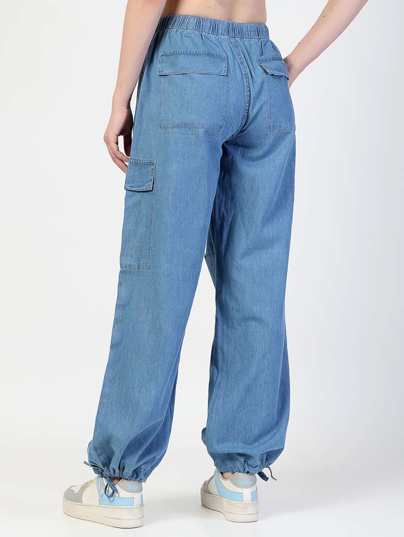 women solid regular fit cargo - 21563486 - Standard Image - 3