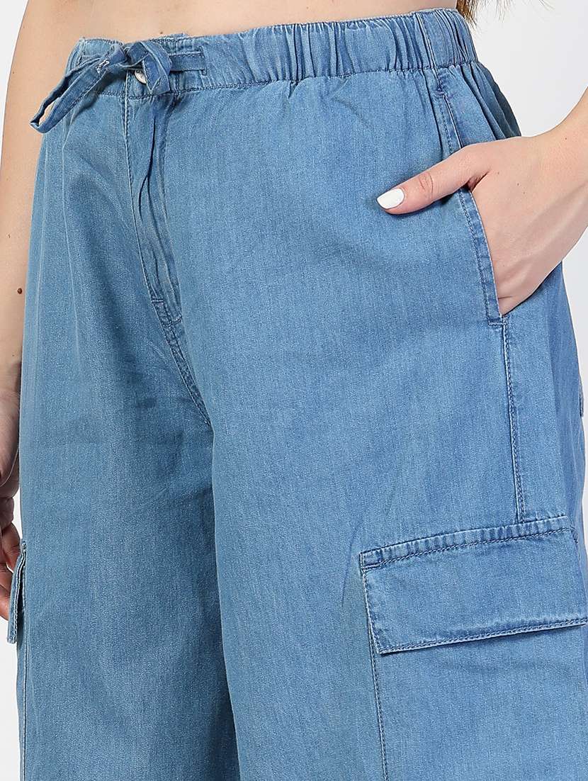 women solid regular fit cargo - 21563486 - Standard Image - 5