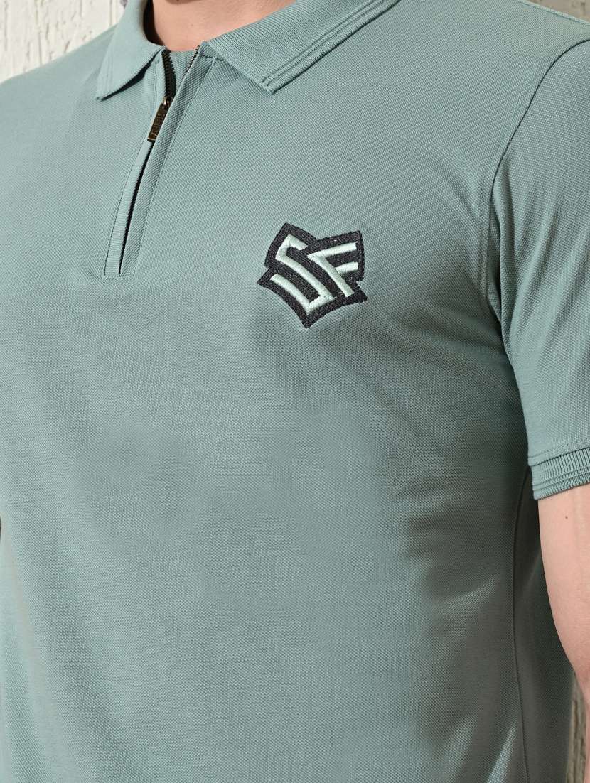 Men Short Sleeves Plain Polo T-shirt - 21563492 -  Standard Image - 5