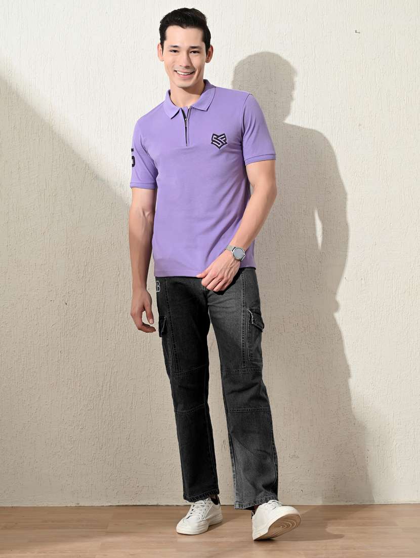 men short sleeves plain polo t-shirt - 21563495 -  Standard Image - 3
